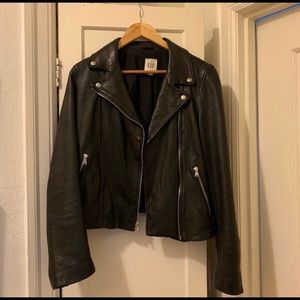 Gap leather moto jacket small